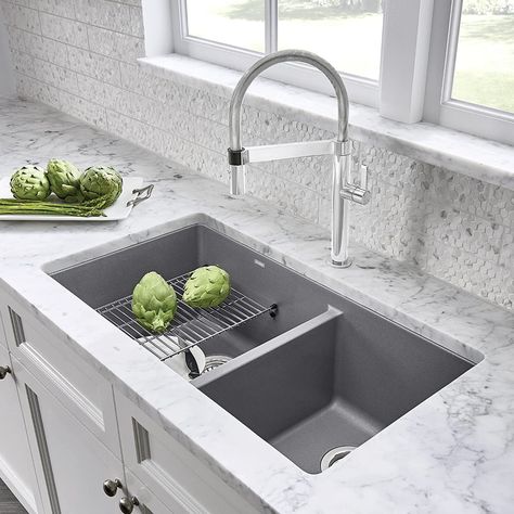 Sink Trends, Grey Kitchen Sink, Silgranit Kitchen Sink, Blanco Kitchen Sinks, Double Bowl Undermount Kitchen Sink, Kitchen Basin, Modern Kitchen Sinks, White Kitchen Sink, Kitchen Sink Design