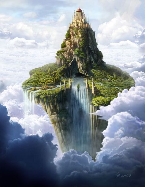 1000+ ideas about Mount Olympus on Pinterest | Greek Mythology ... Surreal Painting, Moving Wallpapers, Castle In The Sky, Fantasy City, Fantasy Castle, Fantasy Setting, Fantasy Places, A Castle, Fantasy Art Landscapes