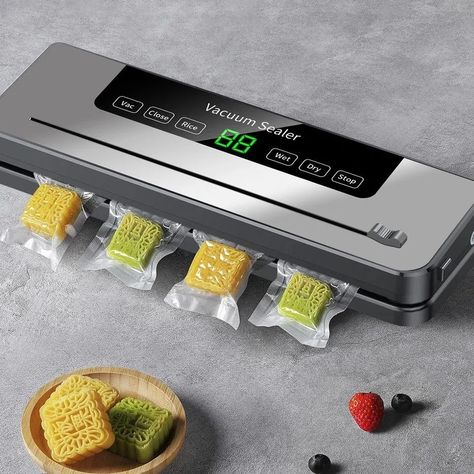 ✅ Electric Vacuum Sealer Dry/Wet Food Sealed Packaging Kitchen Food Storage Seal Smart Touch Key Built-In Cutter Knife ✳️ Link🫴: https://s.click.aliexpress.com/e/_Dme1OCJ Vacuum Food Sealer, Automatic Vacuum, Fitness Armband, Wine Preserver, Vacuum Sealers, Freezer Burn, Bulk Food, Best Vacuum, Food Saver