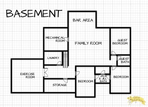 Bedrooms In Basement Floor Plan, Bloxburg Basement Layout Ideas, Basement House Bloxburg, Bloxburg House Layouts Basement, Bloxburg House Layouts With Basement, Basement Ideas Sims 4, Basement Floorplan Ideas Layout, Bloxburg House Ideas Basement, Finished Basement Ideas Layout Floor Plans