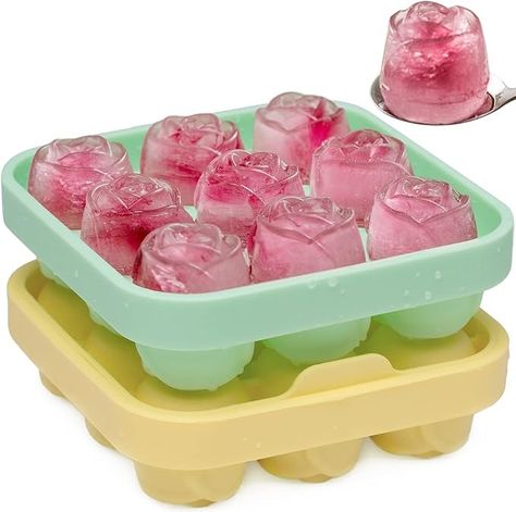 Amazon.com: Ice Cube Tray Rose, MEETRUE Rose Shaped Ice Tray Silicone Ice Cube Tray Rose Ice Molds Making 9 x 1.2'' Rose Ice Cube Trays for the freezer, Novelty Drink Tray For Chilled Cocktails Juice Drink: Home & Kitchen Long Island Iced Tea Cocktail, Margarita Cocktails, Cocktails Tequila, Tequila Sunrise Cocktail, Drink Tray, Tea Cocktail, Cocktail Juice, Wine Ice Bucket, Long Island Iced Tea