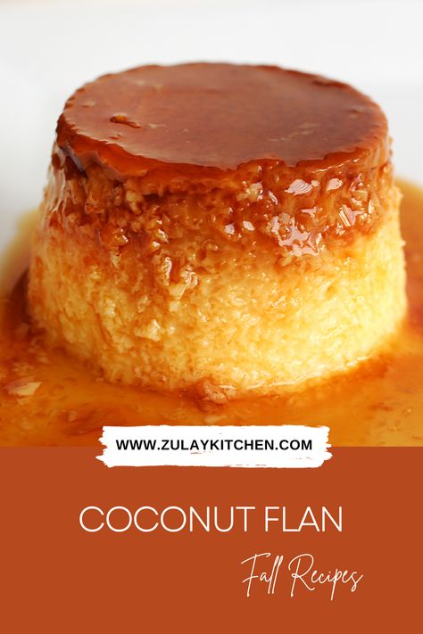 Coconut Flan Puerto Rican, Caribbean Dessert Recipes, Flan Cake Recipe Easy, Coconut Milk Flan Recipe, Flavored Flan, Coconut Milk Flan, Coquito Flan, Flan Recipe Mexican, Dessert Coconut Milk