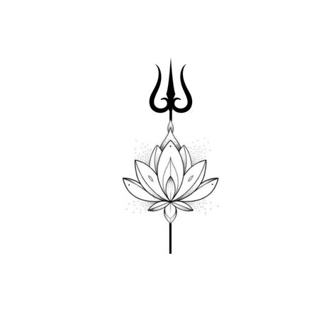 Minimalistic Hindu Tattoo, Shiv Trident Tattoo, Shiva Small Tattoo Design, Devotional Tattoos Hindu, Small Trishul Tattoo Designs For Women, Trishakti Tattoo, Laxmi Tattoo, Shakti Tattoo Divine Feminine, Small Shiva Tattoo For Women