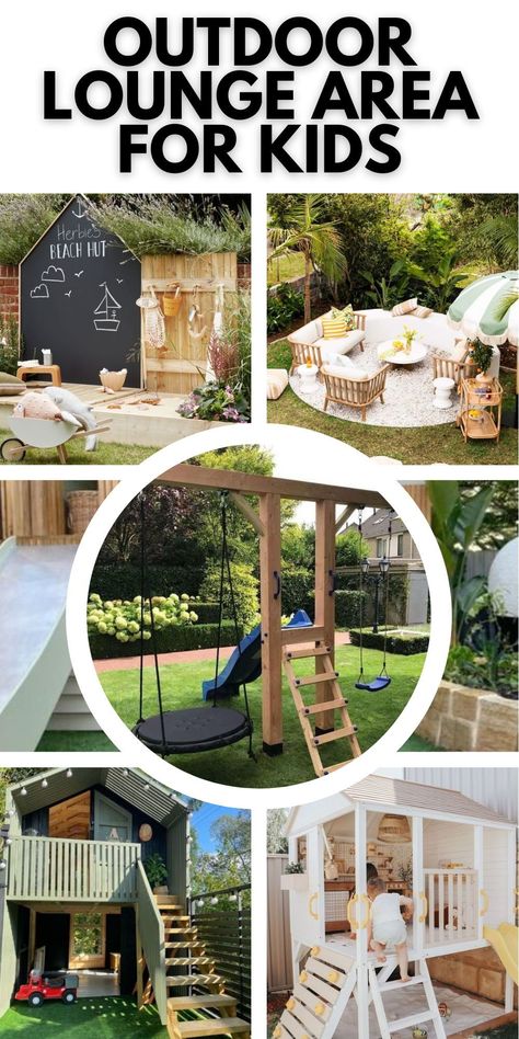 Nature's playground awaits! Explore how to incorporate the beauty of the outdoors into your kids' lounge area, fostering a deep connection with nature Natural Outdoor Playground, Outdoor Lounge Area, Wooden Playhouse, Active Play, Backyard Paradise, Rustic Retreat, Wooden Staircases, Lounge Area, Deep Connection