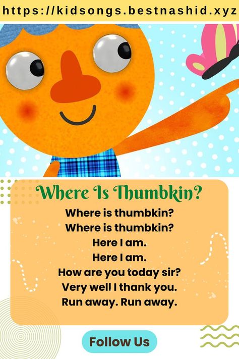 Where Is Thumbkin - Dance Songs Where Is Thumbkin, Dance Songs, I Thank You, Folk Tales, Nursery Rhymes, Preschool Crafts, Very Well, Pikachu, Fairy Tales