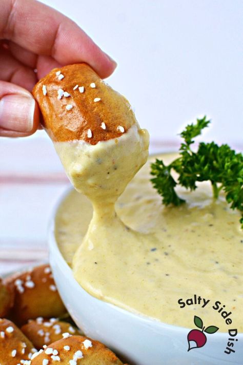 Mustard Pretzel Dip | Salty Side Dish Soft Pretzel Dipping Sauce Sweet, Pretzels And Mustard Dip, Mustard For Pretzels Dipping Sauces, Mustard Pretzel Dip Recipes, Pretzel Mustard Dip, Mustard Dip For Pretzels, Pretzels Dip, Cream Cheese Veggie Dip, Mustard Pretzel Dip