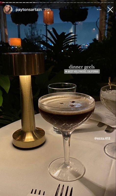 Espresso Martini Captions, Martini Captions Instagram, Espresso Martini Aesthetic, Martini Aesthetic, Spirit Drink, European Aesthetic, West Hollywood California, Pretty Drinks, Espresso Martini