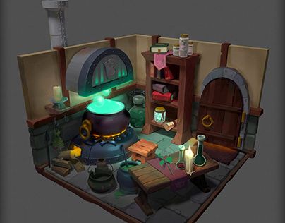 Check out new work on my @Behance profile: "Work from the course "Smirnovschool"" http://be.net/gallery/84490045/Work-from-the-course-Smirnovschool Witch House Interior, Drawing Room Concept, Potion Room, Bohemian Style Inspiration, Witch's Kitchen, Interior Concept Art, Witch Hut, Room Concept, Witch Room