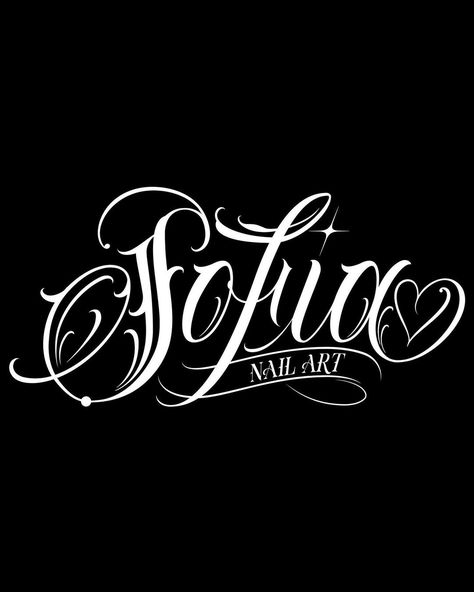 𝕯𝖞𝖒𝖊𝖗 𝕷𝖊𝖙𝖙𝖊𝖗𝖘 en Instagram: “Sofía Nail Art / Lettering logo para @sofia.achenails Disponible para comisiones 👨‍💻🧑‍🎨🧑‍🎨 #lettering #letteringlogo #scriptlettering…” Sofia Lettering, Sofia Name Tattoo, Chicana Lettering, Sofia Name, Letter S Tattoo, Tattoo Lettering Design, Chicano Lettering, Cursive Tattoos, Instagram Wall