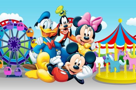 Franklin And Friends, Mickey Mouse Theme Party, Birthday Card Daughter, Disney Characters Wallpaper, Mickey Mouse Theme, Animated Cartoon Characters, Happy Birthday Name, Disney Wall, Mickey Mouse Wallpaper