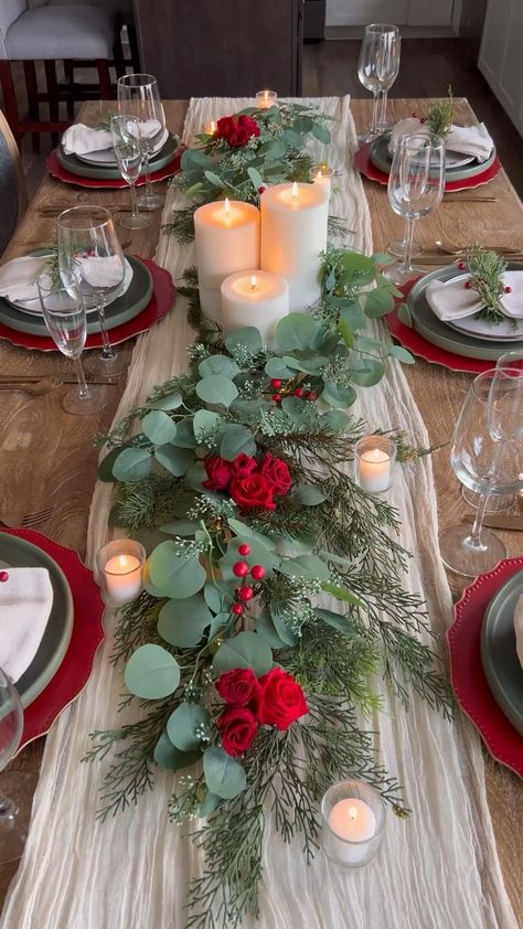 Dining table with bench