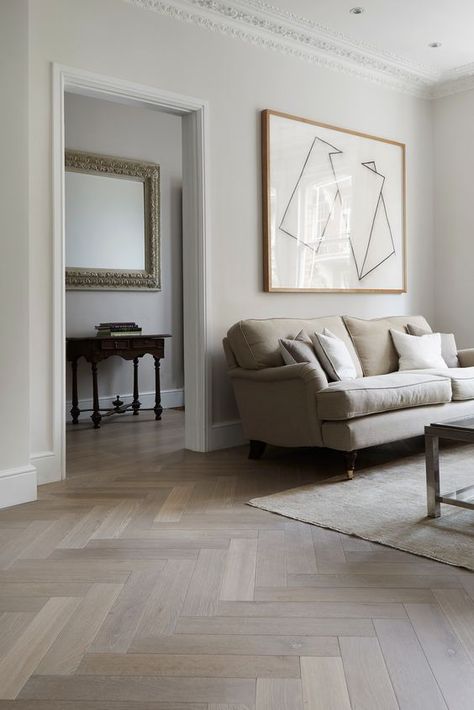 elegant home decor #style Herringbone Wood Floor, Herringbone Wood, Flooring Inspiration, Herringbone Floor, White Oak Floors, 아파트 인테리어, Design Del Prodotto, Wooden Floor, Parquet Flooring