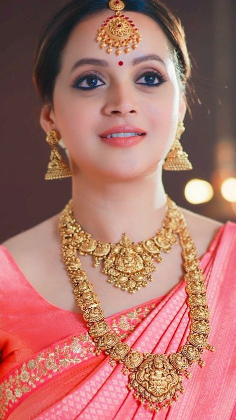 Nakshi Gold Jewellery, Shopping Pics, Lakshmi Haram, Jewellery Set Bridal, Nakshi Jewellery, Bhavana Actress, Jewelry Necklace Simple, Wamiqa Gabbi, Gold Chokers