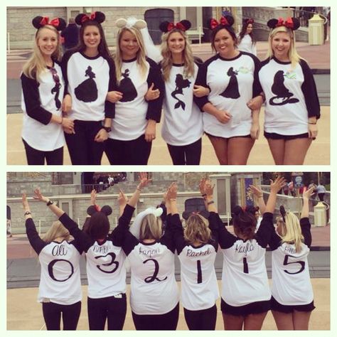 Bachelorette party at Disney World! Numbers on the back of the shirt spell out the wedding date :) Disneyland Bachelorette Party Ideas, Disney World Bachelorette, Disneyland Bachelorette Party, Disneyland Bachelorette, Disney Bachelorette Parties, Boyfriend Stuff, Disney Bachelorette, Wedding Disney, Disney Bridal Showers