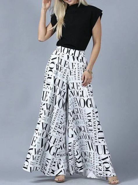 Wide Leg Pants White Palazzo Pants, Midriff Top, High Waist Wide Leg Pants, Palazzo Pants, Trouser Pants, Pants Trousers, Black Maxi Dress, Hip Length, Cotton Style