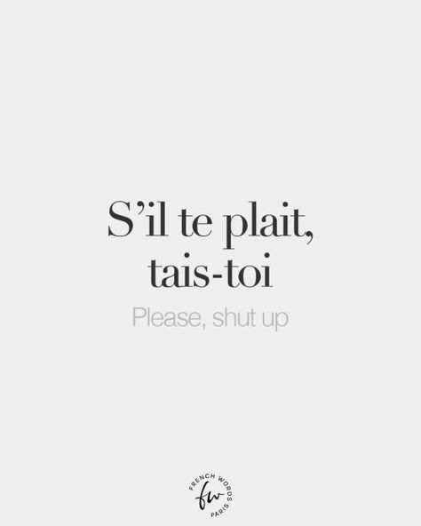 Cute French Words, France Language, France Quotes, French Words With Meaning, French Love Quotes, French Words Quotes, Useful French Phrases, French Practice, French Basics