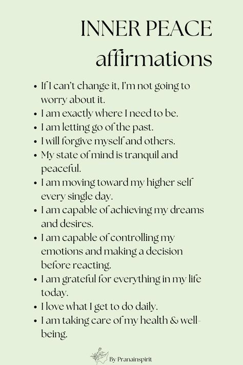 Find peace of mind with those beautiful affirmations  #affirmations #mantra #innerpeace #peace #selflove #selfcare #maincharacter #maincharacteraesthetic #thatgirl #mindset #mindsettips #wellness #selfimprovement #personaldevelopment #grow #growth #healing #newera Mental Peace Affirmation, Peaceful Affirmations, Peace Mantra, Peace Affirmations, Manifest Peace, Beautiful Affirmations, Healing Mantras, Gratitude Affirmations, Meditation Mantras