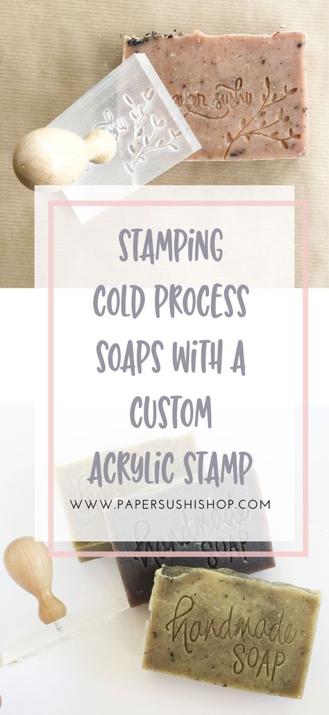 Soap Stamp Design, Diy Soap Stamp, Paper Sushi, Soap Design Ideas, Cold Process Soap Designs, Cold Pressed Soap, Homemade Soap Bars, Diy Soap Recipe, Soap Stamp