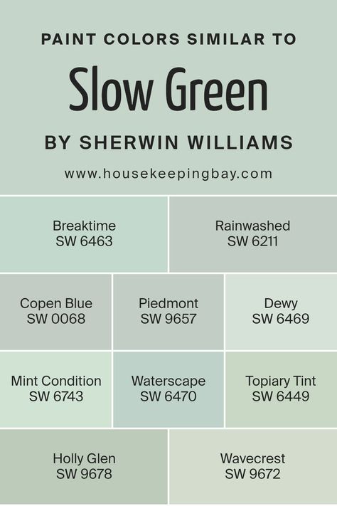 Colors Similar to Slow Green SW 6456 by Sherwin Williams Sherwin Williams Green Paint Colors 2024, Slow Green Sherwin Williams, Fresh Eucalyptus Sherwin Williams, Sherwin Williams Paint Colors Green, Sherwin Williams Green, House Redo, Fresh Eucalyptus, Primary Bathroom, Dream Craft Room