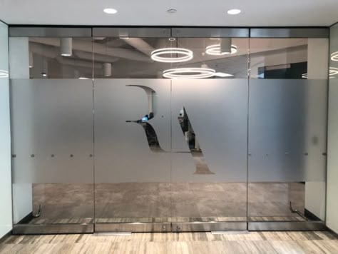 Glass Film Design, Glass Graphics, Small Office Design Interior, Sign Installation, Frosted Glass Window, Frosted Glass Design, Dental Office Decor, Frosted Window Film, Vinyl Doors