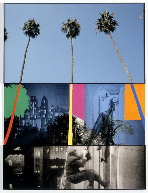 Overlap Series: Palms (with Cityscape) and Climbers - John Baldessari | The Broad Giuseppe Penone, Robert Morris, John Baldessari, Conceptual Artist, Culture Art, Art Inspo, Cityscape, Modern Art, Contemporary Art