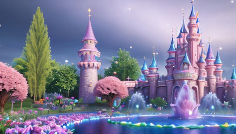 Barbie Castle Background, Barbie Landscape Background, Barbie Background Landscape, Barbie Landscape, Disney Castle Wallpaper, Disney Princess Background, Frozen Background, Fairytale Land, Castle Background