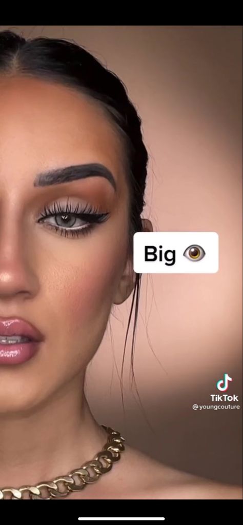 Make Up Small Eyes Brown, Simple Makeup Looks For Big Eyes, Best Makeup For Small Eyes, Makeup To Make Eyes Smaller, Larger Eyes Makeup, Perfect Makeup For Brown Eyes, Small Brown Eyes Makeup, Makeup For Small Faces, Makeup Tutorial For Small Eyes