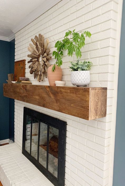 Rustic Fireplace Mantle, Mantel Diy, Diy Mantle, Diy Fireplace Mantle, Wood Mantle Fireplace, Rustic Mantle, Diy Fireplace Mantel, Diy Mantel, Rustic Fireplace Mantels