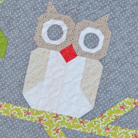 Owl Quilt Block Pattern Free, Owl Quilt Pattern Free, Quilting Scraps, Owl Quilt Pattern, Owl Quilts, Woodland Wonderland, Owl Quilt, Fall Owl, Quilt Block Patterns Free