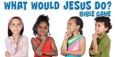 Wwjd Lesson, Games For Sunday School, Kids Church Games, Sunday School Games, Church Games, What Would Jesus Do, Problem Solving Activities, Bible Activities For Kids, Children Church