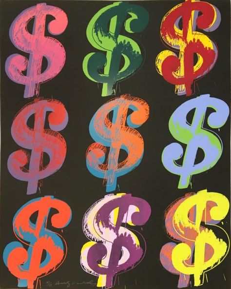 Pop Art Andy Warhol, Art Andy Warhol, Andy Warhol Pop Art, Andy Warhol Art, Warhol Art, Litho Print, Pop Art Comic, Dollar Sign, Design Clothing