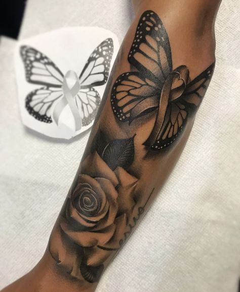 Forearm Rose Tattoo Women, Lower Half Sleeve Tattoos For Women, Sleeve Tattoos For Women Forearm, Front Arm Tattoo, Tattoos For Women Forearm, Tattoo Ideas Realistic, Women Forearm Tattoo, Small Tattoo Stencils, Drawings Tattoo Ideas