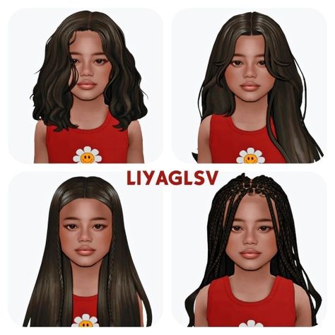 SIMANDY HAIR CONVERSION – @liyaglsv on Tumblr Original Hairstyles, Toddler Hair Sims 4, Golden Hands, Sims 4 Cc Eyes, Sims 4 Black Hair, Sims 4 Tsr, The Sims 4 Pc, Strawberry Hair, Sims 4 Cc Hair