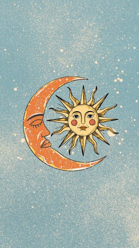 Sun And Moon Wallpaper Iphone, Wallpapers Sun, Sun And Moon Wallpaper, Moon Wallpaper Iphone, ポップアート ポスター, Moon Wallpaper, Witchy Wallpaper, Hippie Wallpaper, Phone Wallpaper Patterns