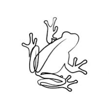 Frog Line Drawing, Witchcraft Tattoos, Artsy Tattoos, Frog Tattoo, Frog Tattoos, Frog Drawing, Line Art Drawing, Craft Decorations, One Line Art