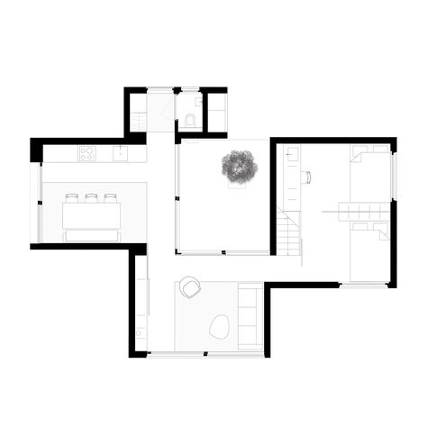 Small Holiday Home, Studio Floor Plans, Wood Facade, Architectural Engineering, Long House, Compact House, Weekend House, Architectural Floor Plans, Micro House