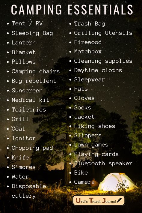 Essentials For Camping, Camping Illustration, Zelt Camping, Camping In The Woods, Camping Diy, Camping Hacks Diy, Camping List, Camping Aesthetic, Family Camping Trip