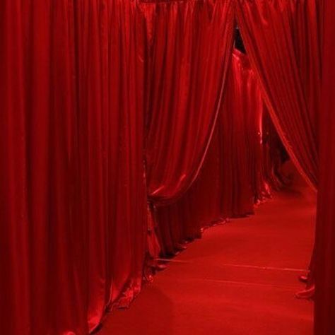 by (@decorhardcore) Red Velvet Curtains, I See Red, Simply Red, Red Room, Red Curtains, Red Rooms, Secret Rooms, Velvet Curtains, Red Walls