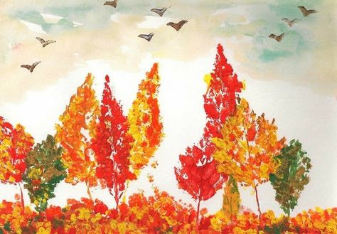 Leaf Print Art, Crafts Fall, Fall Arts And Crafts, Fall Art Projects, Leaf Crafts, Elementary Art Projects, Homeschool Art, Autumn Crafts, Fall Crafts For Kids