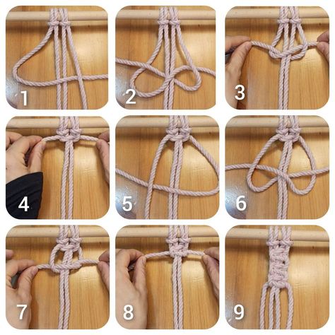 square knot
macrame square knot
reef knot Macrame Tutorial Beginner, How To Do Macrame, Diy Macrame Plant Hanger Pattern, Macrame Square, Macrame Square Knot, Tutorial Macramé, Macrame Bracelet Tutorial, Macrame Plant Hanger Patterns, Simple Macrame