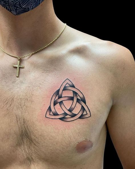 Celtic Mens Tattoo, Irish Knot Tattoo, Irish Tattoos For Men, Triquetra Tattoo, Trinity Knot Tattoo, Celtic Sleeve Tattoos, Cross Tattoo Meaning, Celtic Tattoos For Men, Celtic Tattoo Symbols