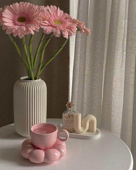 Cloud Mug, Cerámica Ideas, Flower Cup, Girly Room, Tea Latte, Room Makeover Inspiration, Cute Room Decor, Room Aesthetic, Dream Bedroom