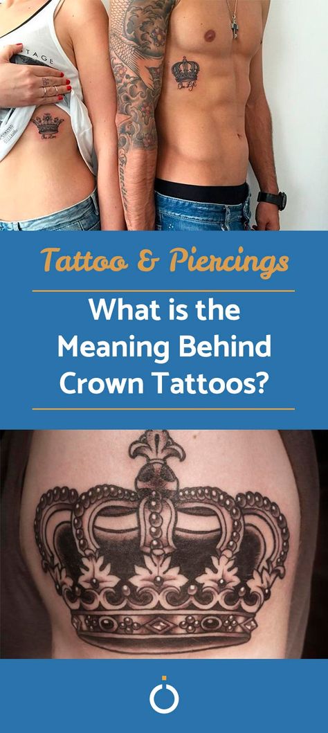 Many people get tattoos because they like the design and care little for their meanings. Others think long and hard about the symbolism of their new ink. But have you seen anyone with a crown tattoo? Is there a specific meaning behind what crowns mean? DO crowns mean the same thing to all people? #crown #tattoo #meanings #design #royal