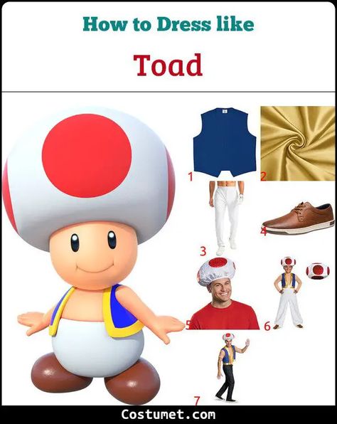 Toad and Toadette Costume from Super Mario for Cosplay & Halloween 2023 Trip Costumes, Toadette Costume, Toad And Toadette, Toad Costume, Mario Costume, Red And White Mushroom, Best Costumes, Costumes For Couples, Mushroom Head