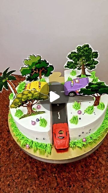 @roshan_cake_chef on Instagram: "car theme cake design decoration video #reels #cake  #cakethemecake  #roadcake #cakedecorating #car #cakedesign #viralreels #trending #Cakemaking" Car Theme Cake Design, Car Cake Design For Boys, Easy Car Cake, Vehicle Theme Cake, Car Theme Cake For Kids, Car Cake Designs For Kids, Cake Designs Videos, Birthday Cake Videos, Cake Videos Decorating