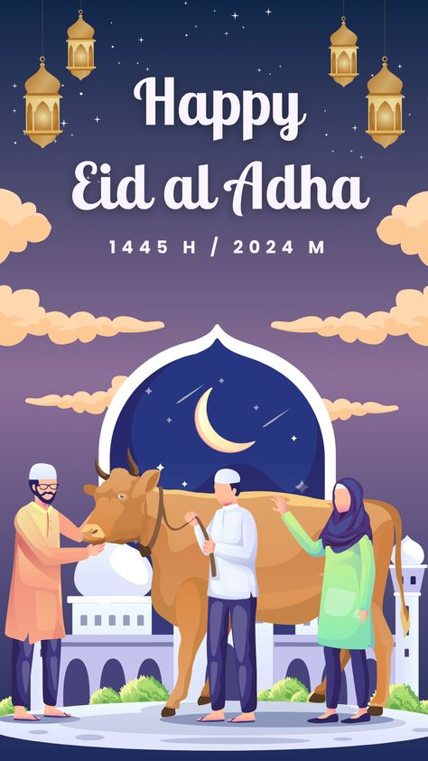 👉CLICK THE LINK TO EDIT!💻✨   Celebrate Eid al-Adha with joy using our Instagram Story! This animated design features stunning Eid al-Adha elements. Customize it with your message or event information using Canva's easy editing tools. Share the happiness and blessings of Eid al-Adha through this charming Instagram Story. #IdulAdha #CanvaDesign #InstagramStory  👣 Follow us too! 🌟 @kreasicantikcanva Eid Al Adha 2024, Eid Ul Adha 2024, Eid Adha Design, Happy Eid Adha Mubarak, Idul Adha Aesthetic, Eid Adha Mubarak Design, Eid Al Adha Design, Eid Mubarak Design, Eid Al-adha Design