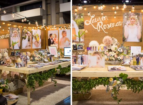 Amazing inspiration for bridal show booth to get noticed! (And hired!) Wedding Vendors Booth, Wedding Expo Booth, Wedding Show Booth, Bridal Show Booths, Photography Booth, Wedding Table Setup, Stand Feria, Wedding Photo Display, Simple Beach Wedding