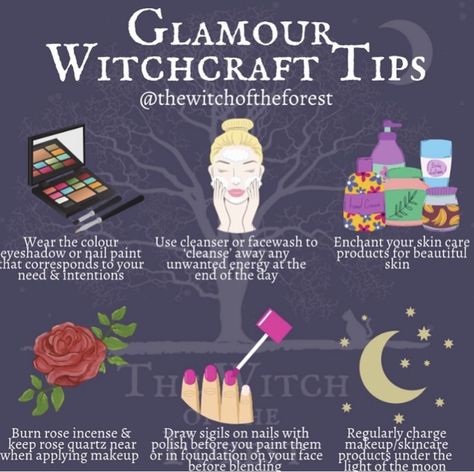 Makeup Magick Witch, Glamour Magick Makeup, Glam Witch Aesthetic, Beauty Magick Witchcraft, Glamor Spells, Witchcraft Skincare, Witchcraft Makeup, Beauty Witchcraft, Glamour Witchcraft