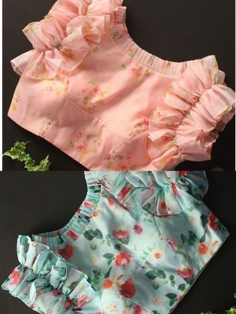 [SponsoredPost] 55 Great Floral Blouse Designs Latest Guides You Never Thought Of This Fall #floralblousedesignslatest Organza Froke Design, Organza Blouse Back Neck Designs, Orgenja Blouse Design, Blouse Designs Latest For Organza Sarees, Baby Blouse Designs Latest, Floral Blouse Designs Latest, Blause Nack Design Latest, Baby Blouse Designs, Organza Blouse Designs Latest