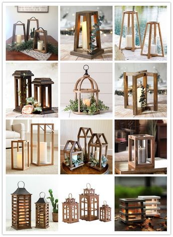 Lantern Wedding Decorations, Wooden Lanterns Diy, Rustic Wood Lanterns, Wedding Lantern, Lantern Decor Wedding, Lantern Centerpiece, Lantern Wedding, Wooden Lantern, Rustic Candle